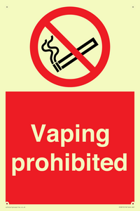 Vaping prohibited